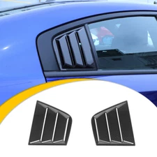 2pcs Rear Side Window Blinds Quarter Louver Cover for Dodge Charger 2015+ Carbon