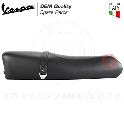 Sella Vespa PX Elite DIEFFE Per Modelli 125/150/200 - In Pelle Nera, Orientamento Posteriore, Design Elegante