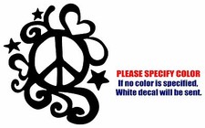PEACE Fancy Sign Graphic Die Cut decal sticker Car Truck Boat Window Bumper 9"