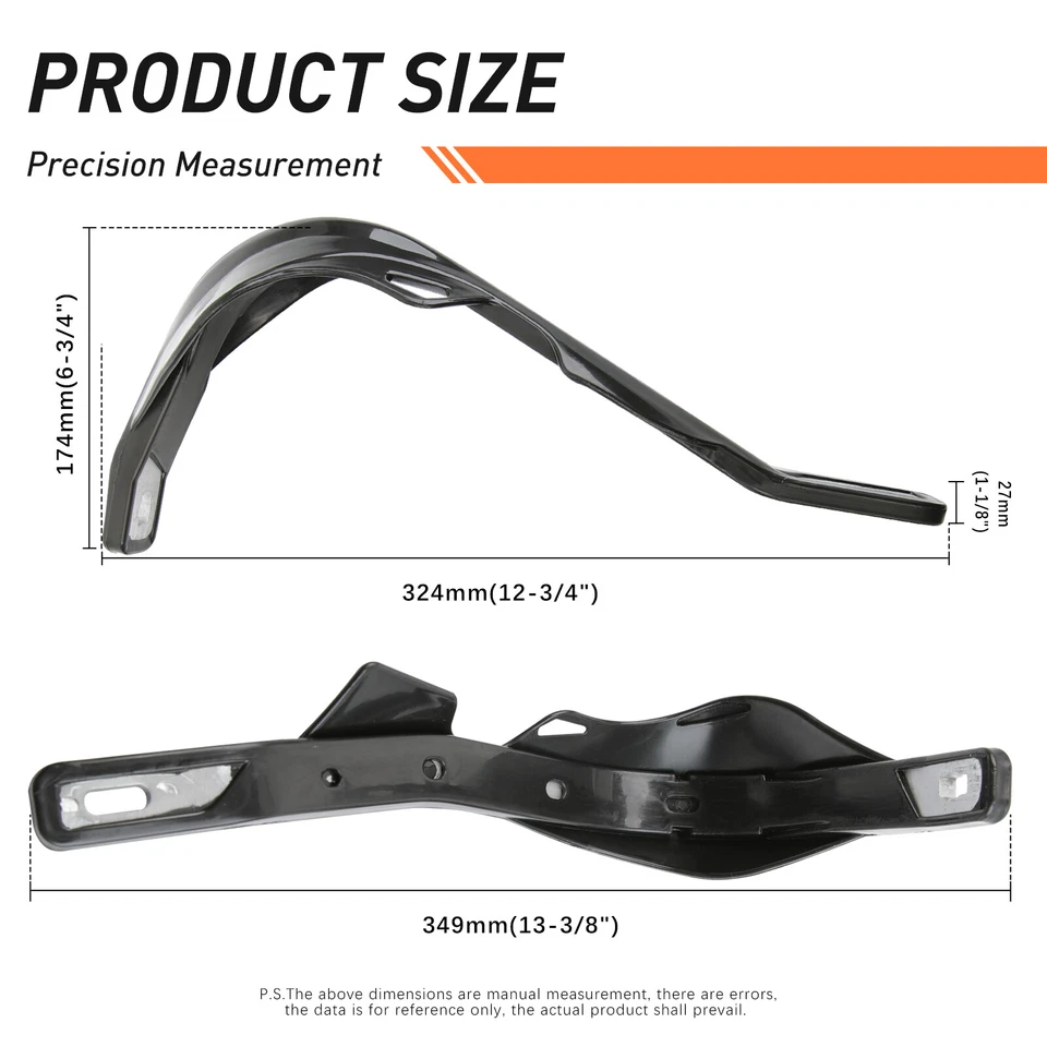 Motorcycle 7/8" Handguard Off Road Dirt Bike Brush Bar Hand Guards Universel - Image 2 of 4