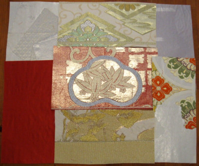 Obi Sampler with Craft Heat n Bond Ready To Use Japanese Obi Fabric #348A