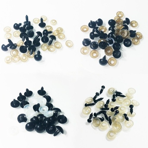Plastic Safety Eyes 6-16mm For Teddy Bears Dolls BULK CLEARANCE Animal Felting - Picture 4 of 19