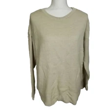 NEW Nasty Gal Collection Sweater Womens Medium  Acrylic Knit Oatmeal Casual