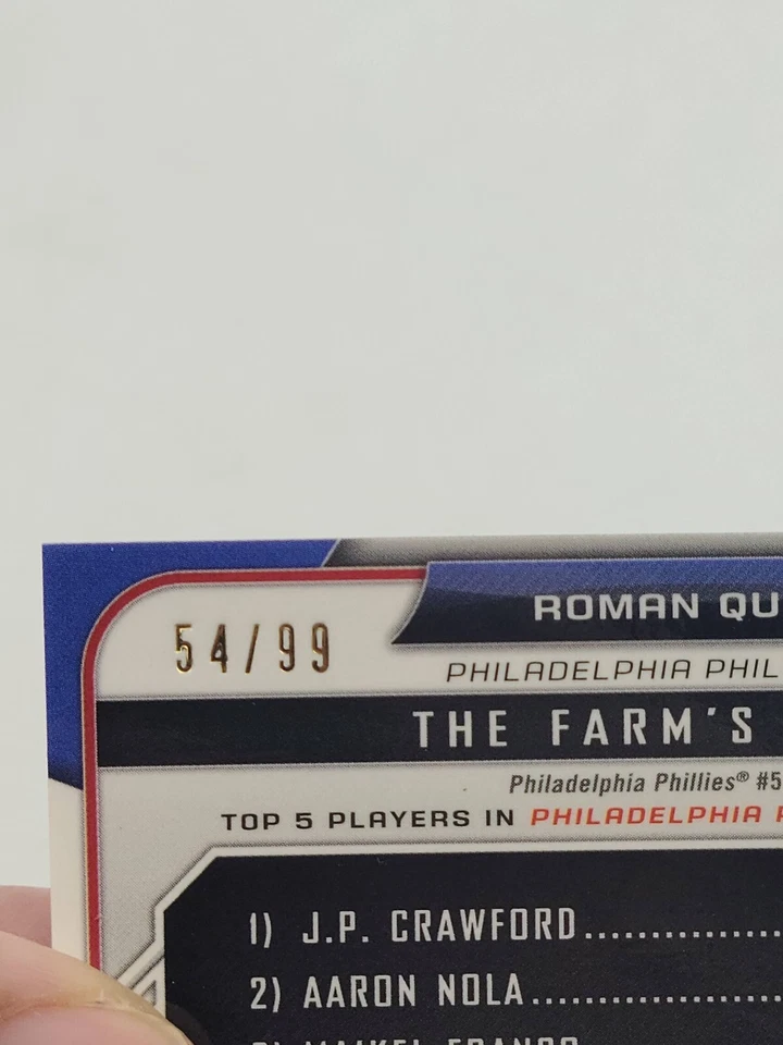 2015 Bowman Green 54/99 Roman Quinn #FFM-RQ - Image 3 of 3