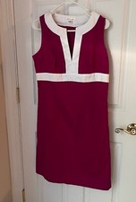 John Paul Richard JPR Linen Sleeveless Shift Dress Pink Sz M