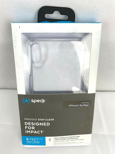 Speck Presidio Stay Clear Case For iPhone XS Max Designed For Impact Open Box - Picture 7 of 12