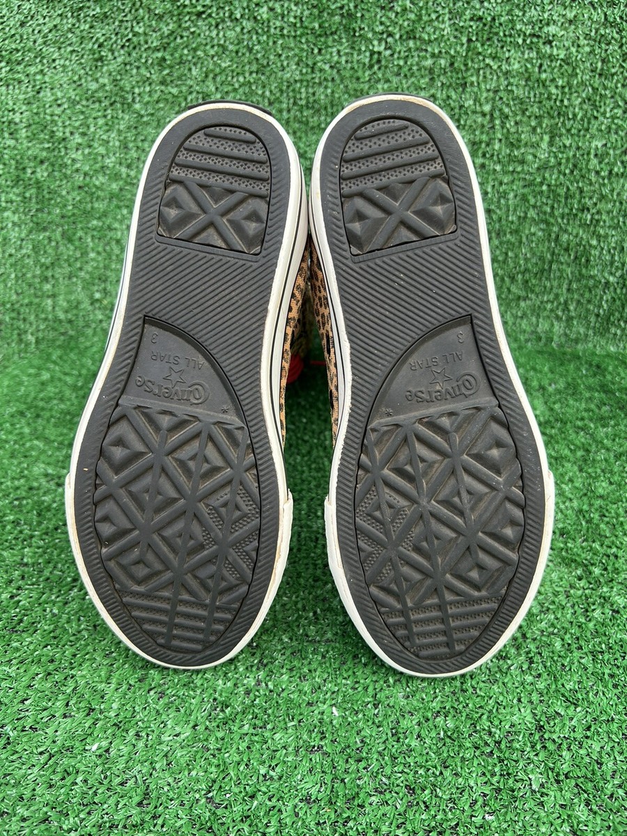 Converse Junior Kids Knee High Cheetah Print Lace Up Girls Converse Junior Kids Knee High Cheetah Print Lace Up Girls