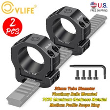 2 Pieces Medium Profile Scope Mount 30mm Rings For Picatinny Rails,7075 Aluminum