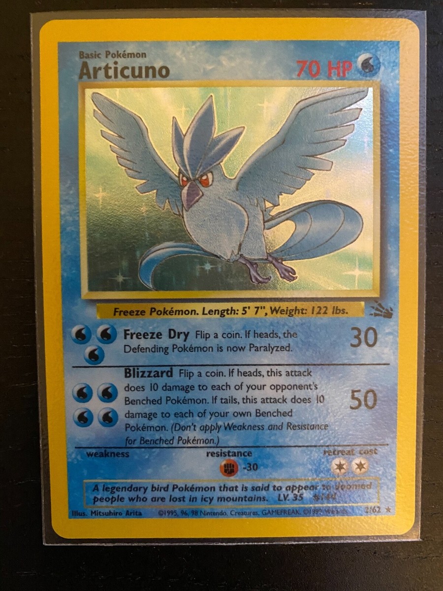 articuno pokemon card 2 62 Base Set 2 Pokemon Pidgeot Long Foil Booster Pack PSA 9
