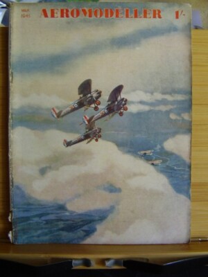 VINTAGE AEROMODELLER MODEL AIRCRAFT MAG MARCH 1945 RUPERT MOORE COVER ARIEL 4