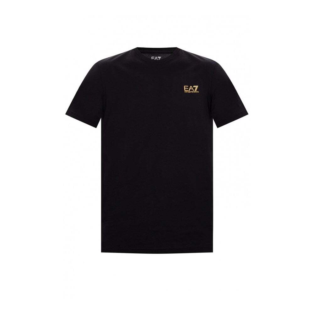 EA7 EMPORIO ARMANI 7M000067_AF13802 半袖 T-shirt Emporio Armani EA7 Cotton Basic Black/Gold T-Shirt | eBay