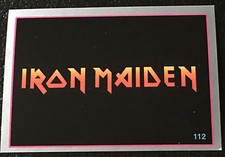 Iron Maiden Sticker 1997 Ultra Figus International Rock Cards 112 Logo Metal