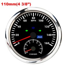 4-3/8" 110mm GPS Speedometer 0-160MPH Tachometer Waterproof For Car Marine Boat