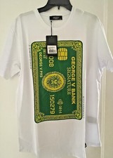 Avenue George V Paris White T-Shirt Men's Fitted Tee Rhinestone S M L XL 2XL