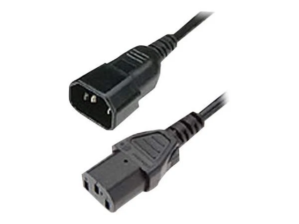 BOX OF 20 - 1.4m 10A C13-C14 Black Jumper Extension Cord - Image 2 of 4