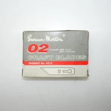 Pack of 50 Swann-Morton Industrial Craft Blades for Handles SM00 & SM0-R #02