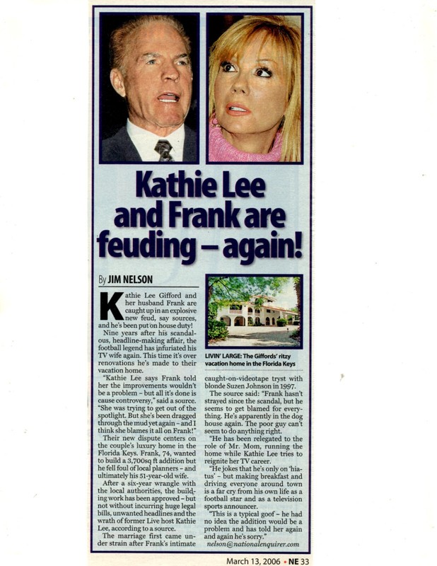 Kathie Lee Gifford: 25 separate, original clippings pages lot