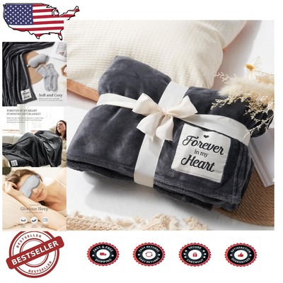 Hypoallergenic Comfort Blanket Set for Grieving - Includes Socks and Eye Mask