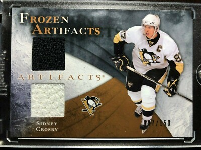 2010-11 UD ARTIFACTS FROZEN SIDNEY CROSBY 87/150 JERSEY NUMBER DUAL JERSEYS