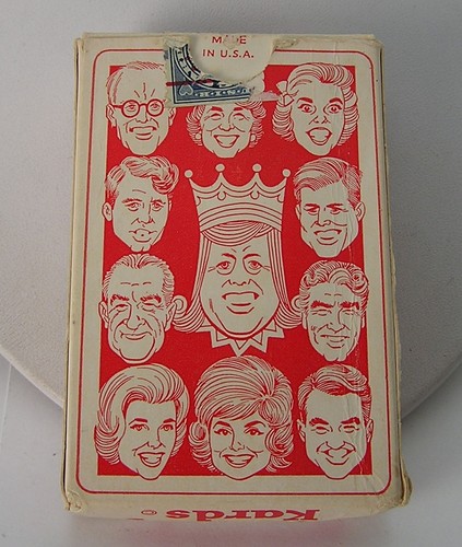 Nice 1963 Humor House Kennedy Kards Playing Card Deck w/ Box 52 cards No Jokers - Picture 6 of 7