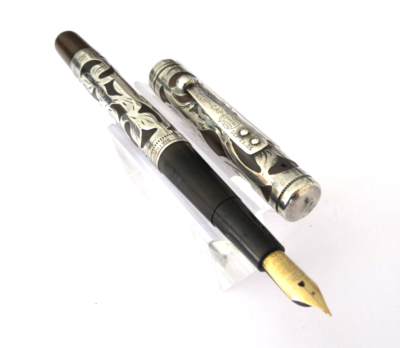 WATERMAN 万年筆 CF-77R 銀張 バーレイ