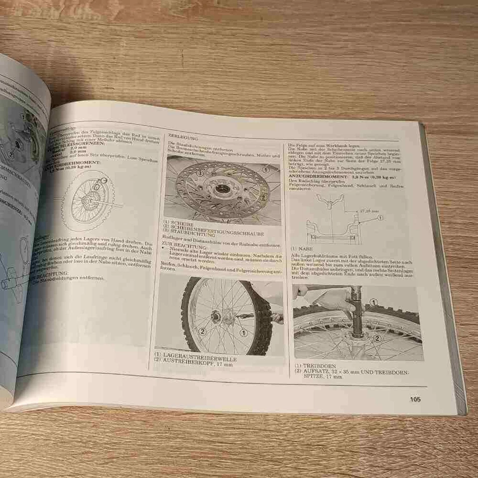HONDA CR250R 1995 69KZ3610 00X69-KZ3-6100 Motorrad-Handbuch gebraucht manual - Bild 3 von 4