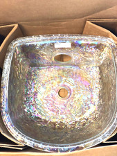 Glass Pedicure Spa Bowl   Crystal Textured Sink for Nail Salon Chair   Durable