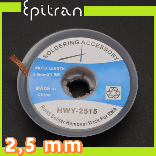 Kit 5 Trecce Dissaldante - Misure 1.5mm, 2.0mm, 2.5mm, 3.0mm, 3.5mm, Per Elettronica E Riparazioni