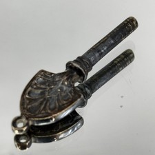 Vintage Victorian Scrolled Silver Antique Pocket Watch Winding Key