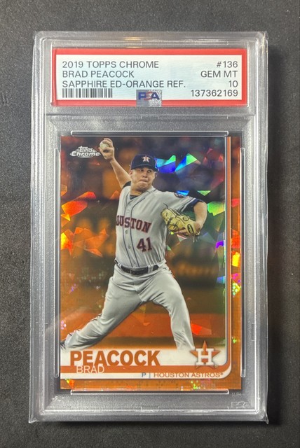 2019 Topps Chrome Sapphire Edition - Brad Peacock #136 Orange /25