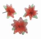 Nylon Red Poinsettia Ornaments — photo 1