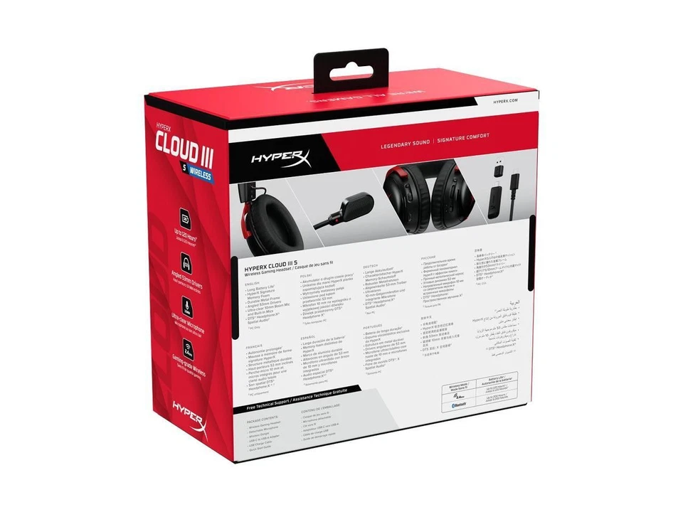 HyperX Cloud III S Wireless Black-Red Gaming Headset (Instant Pair!) - Image 4 of 4