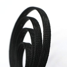30ft PET Expandable Sleeving Wire Cable Sleeve 1/4, Black