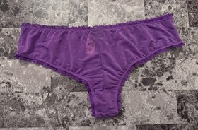 VICTORIA'S SECRET SEXY LITTLE THINGS L PURPLE RHINESTONE RARE HIPHUGGER PANTIES