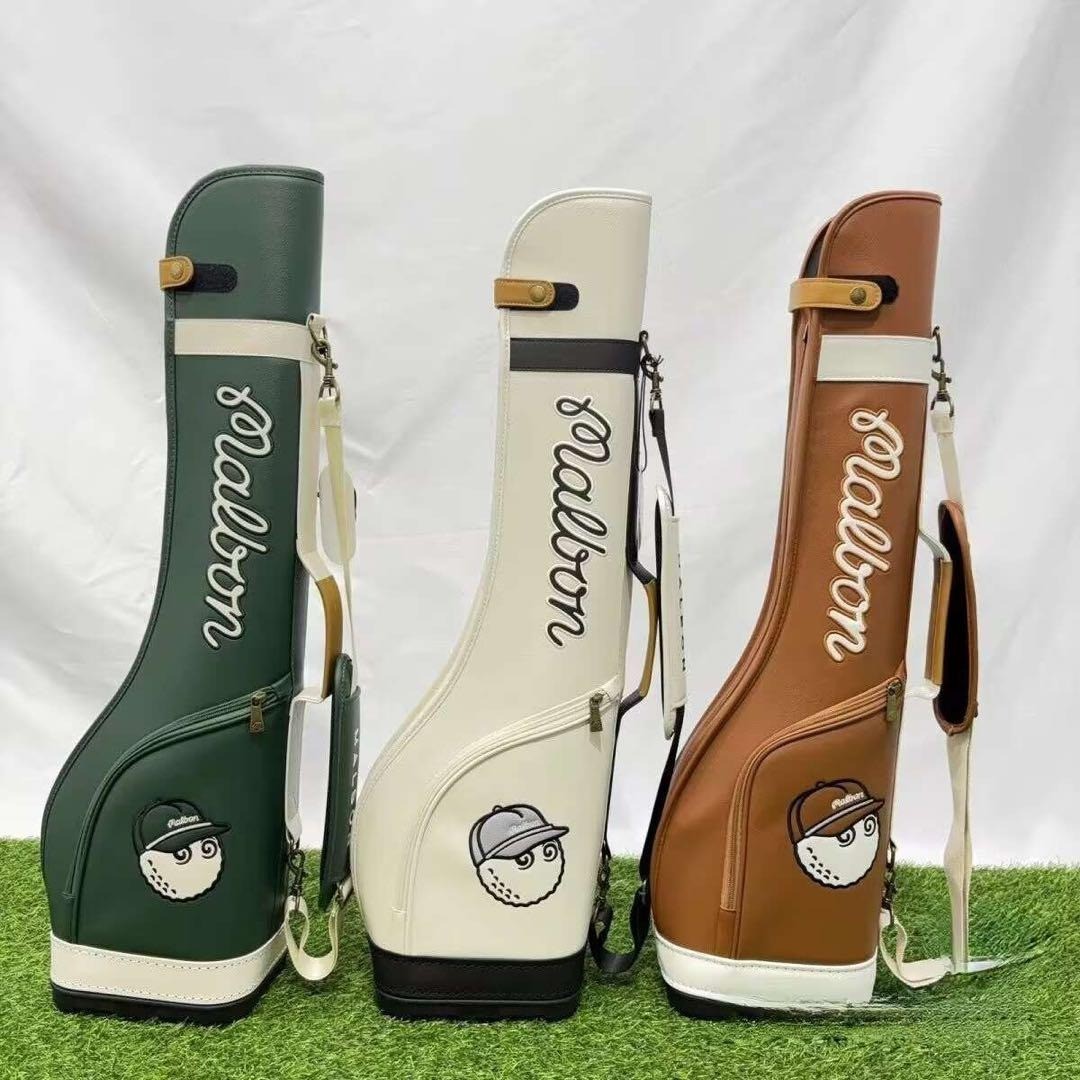 ゴルフバッグ・キャディバッグ MALBON GOLF BUCKETS STAND BAG Malbon Golf Bucket Half Bag club stand Green White Green 3