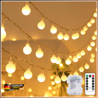 Lichterkette 80 LED Warmweiß Batterie Wasserdicht Mit Timer 8 Modi FüR Deko
