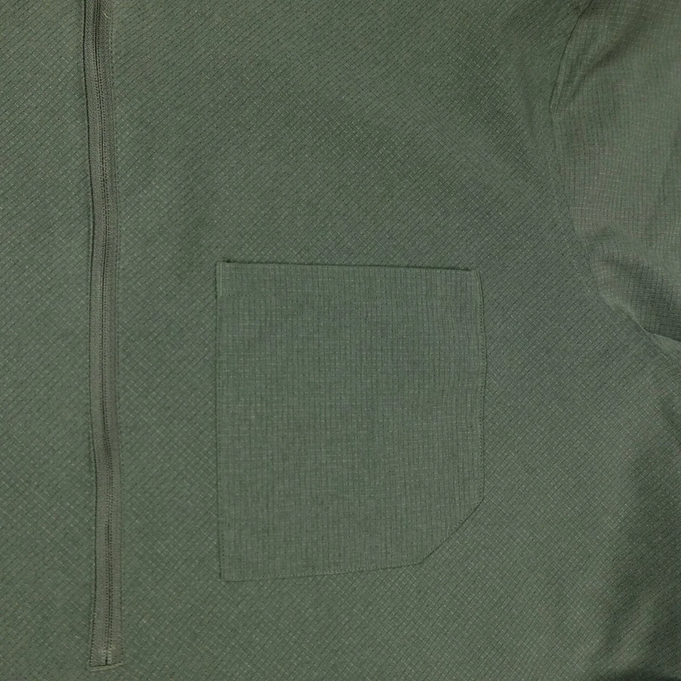 Lululemon 编织空气半拉链套衫男式绿色男式 XXL — 第 3/4 张图片