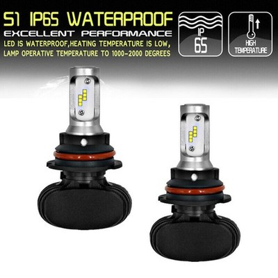 2PCS DC9-32V 8000LM 9004 HB1 Car LED Headlight Kit Hi Low Beam 6000K 25W/Bulb
