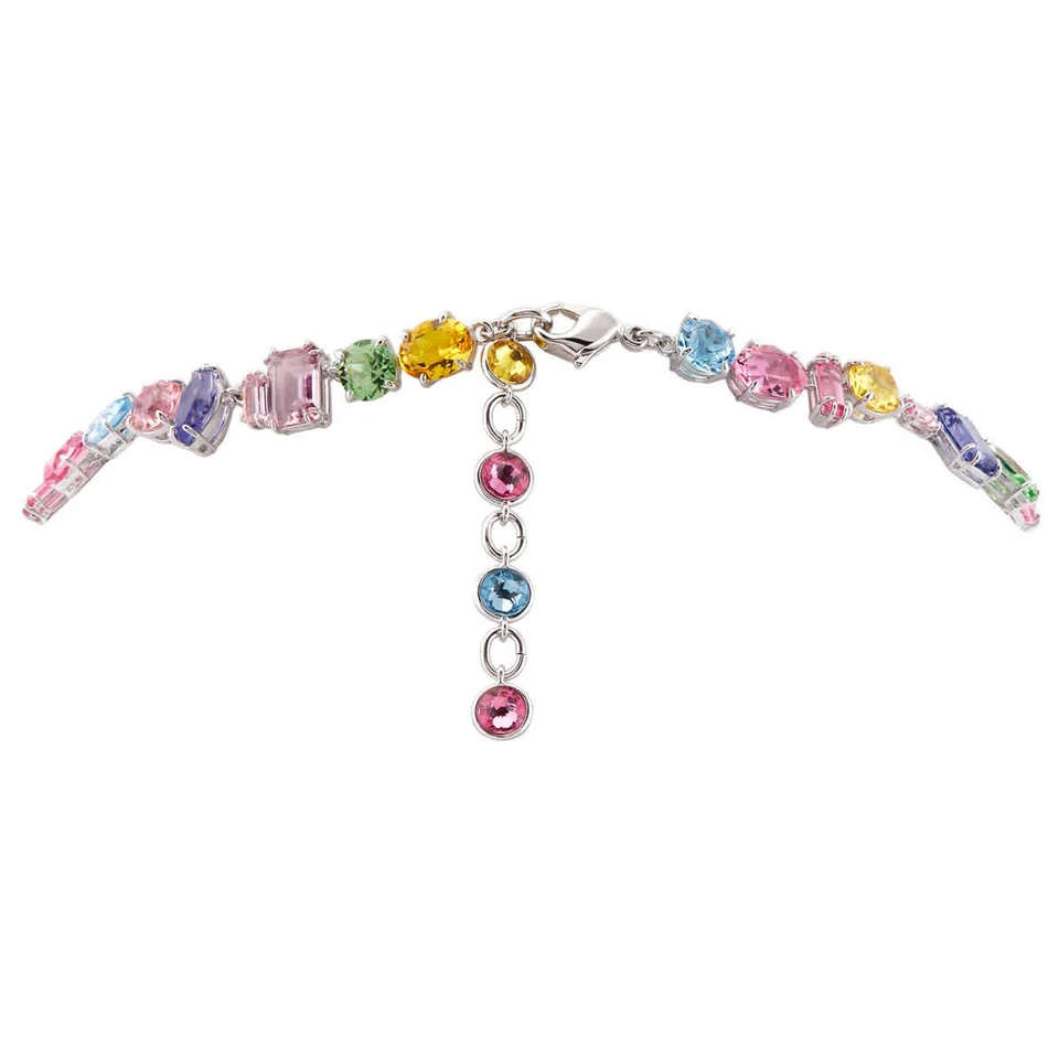 Collar Gema Swarovski Chapado en Rodio Cortes Mixtos Foto 4 de 4