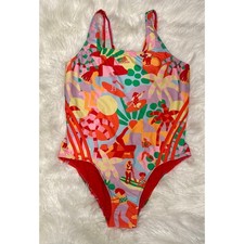 Adidas FARM Rio One Piece Swimsuit Pull On Beach Print No padding NWT Sz 16