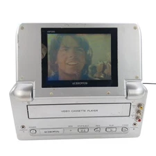 Vintage Audiovox VBP2000 5" LCD Portable Video Cassette Player Combo VCP Tested