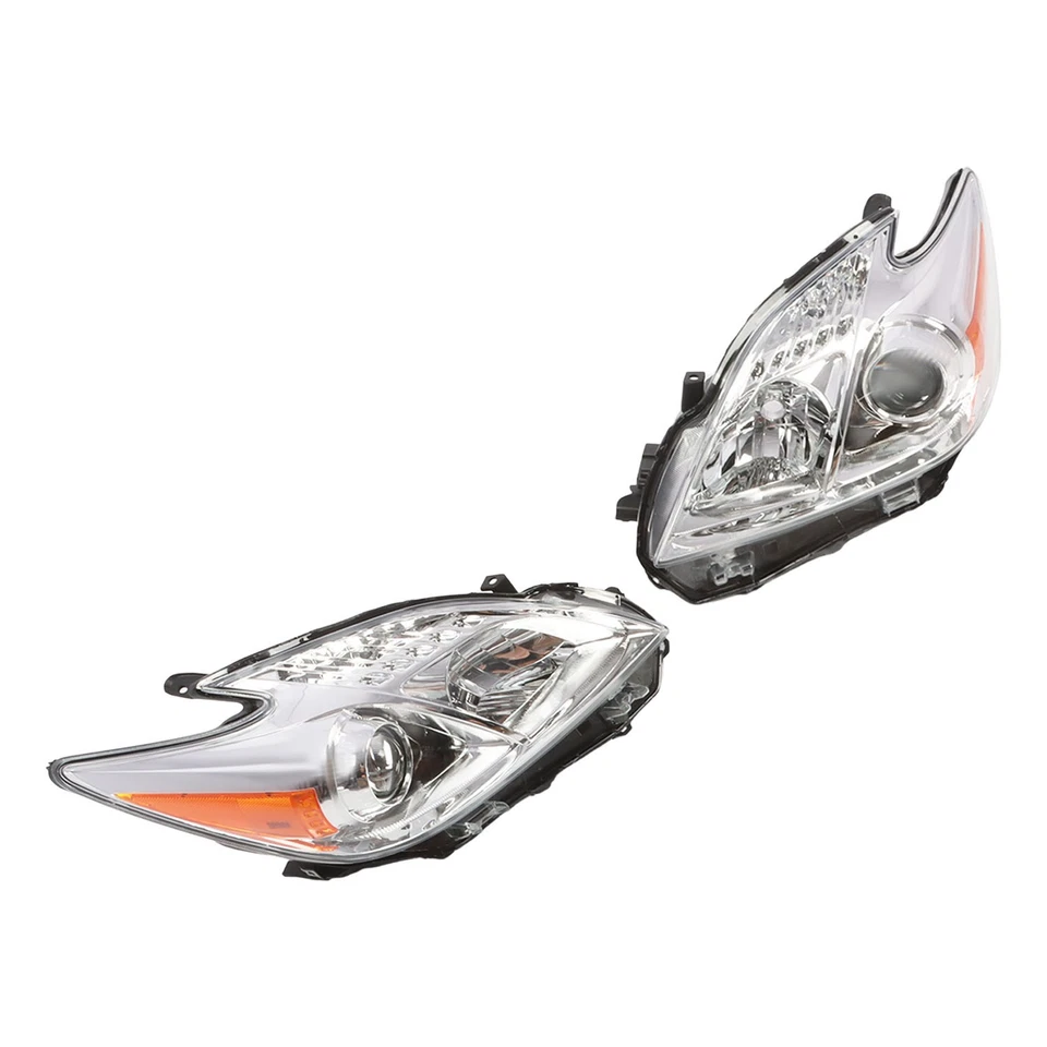 Headlights Headlamps For Toyota Prius 2010-2011 Halogen Driver&Passenger Set Foto 4 de 4