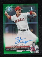 2017 Bowman Draft Chrome Pick Green Refractor 84/99 Griffin Canning Auto 11ff