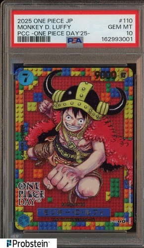 2025 One Piece Japanese PCC OP DAY '25 #110 Monkey.D.Luffy PSA 10 GEM MT