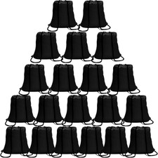 100 Pack Drawstring Backpack Black Bulk Drawstring Bags Nylon String Backpack Gy