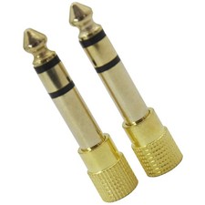  2pcs Headphone Adapter Headphone Jack Plug Stereo Audio Adapter 3.5mm to 6.5mm