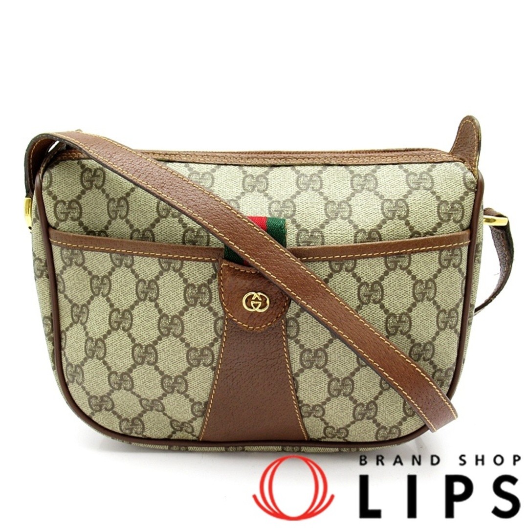 Gucci GG Supreme Old Sherry Shoulder Bag Beige Pre-Owned Women