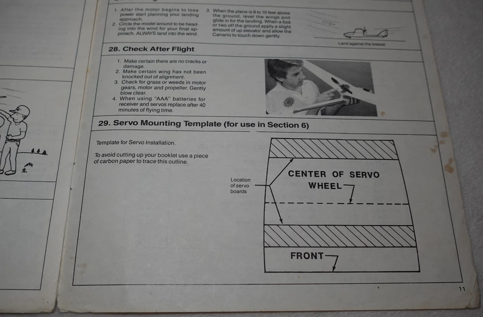 Canario Radio Control Electric Powered Model Airplane Cox Hobbies 1985 Manual - Image 4 of 4
