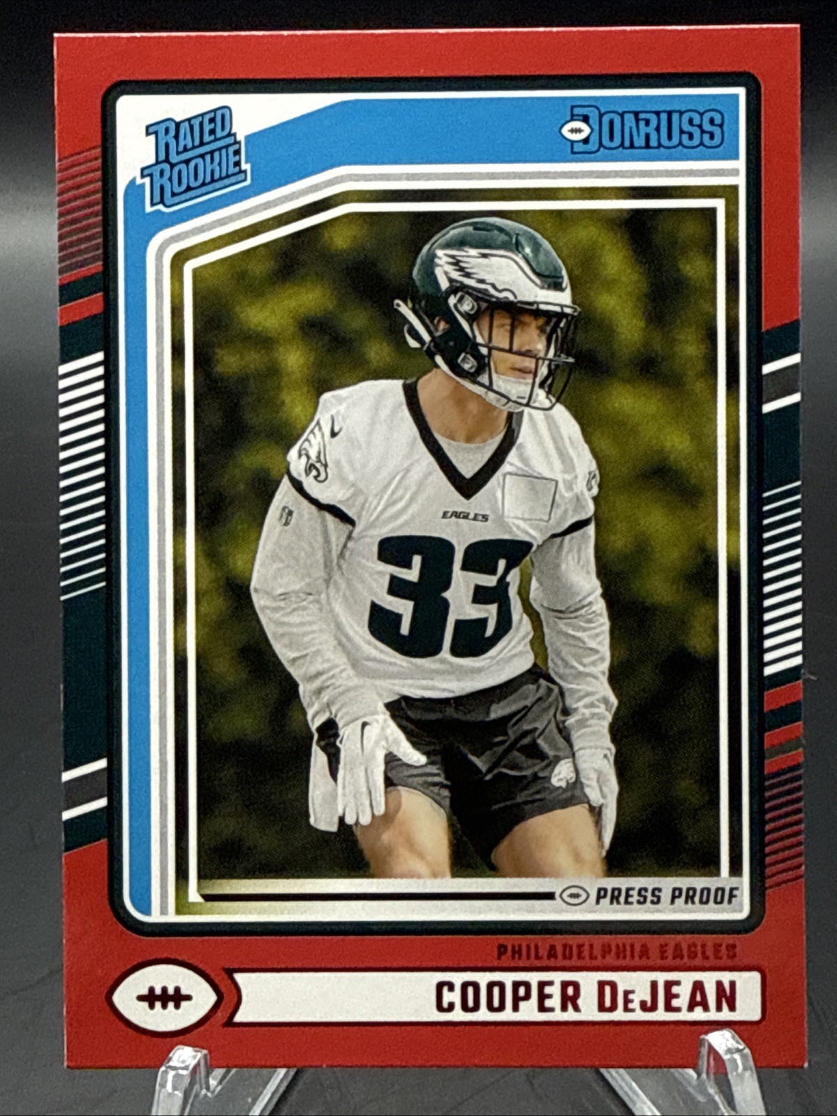 2024 Panini Donruss - Rated Rookie Cooper DeJean #305 Press Proof Red (RC)