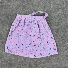 Vintage Skirt Girls Size 6X Purple Corduroy Candy Star Print Made in USA Retro